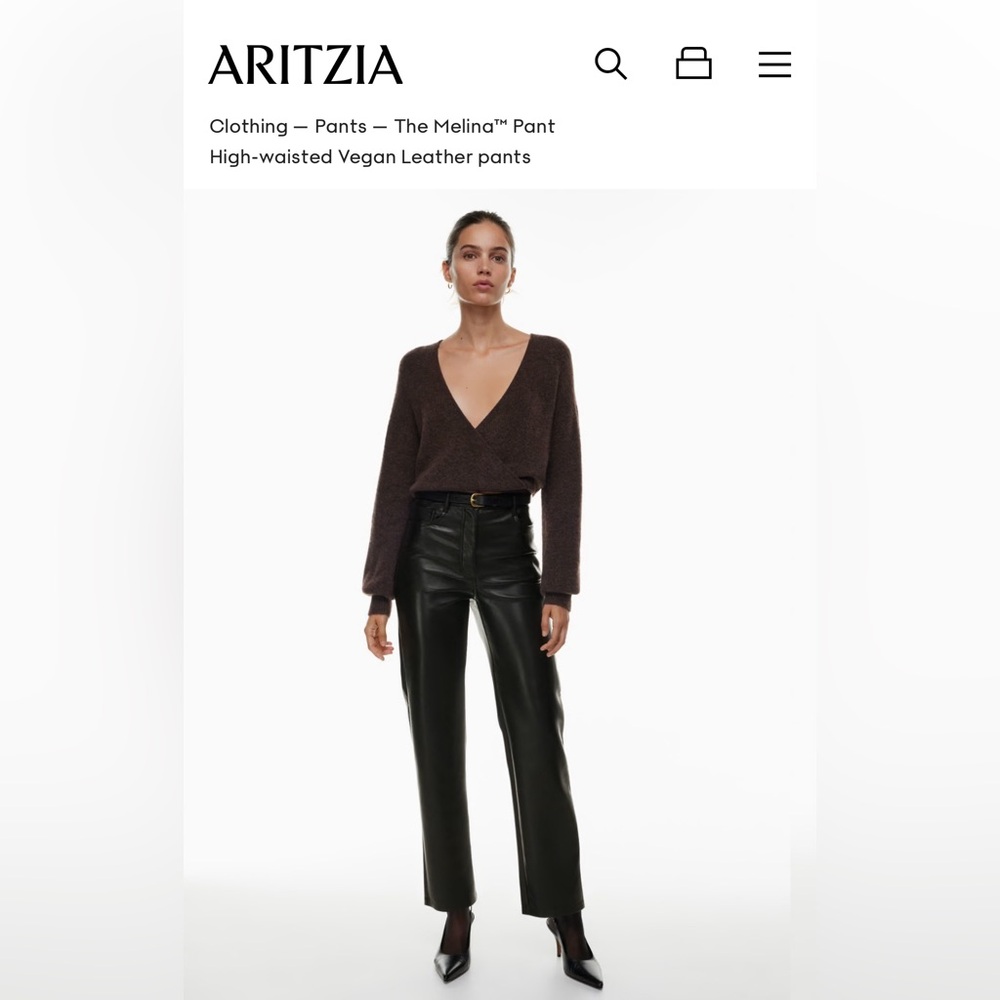 Wilfred ARITZIA faux leather pants